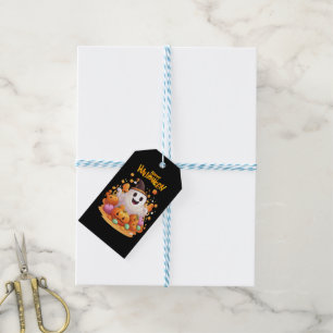 Halloween: Cute Ghosts and Pumpkin Family Gift Tags