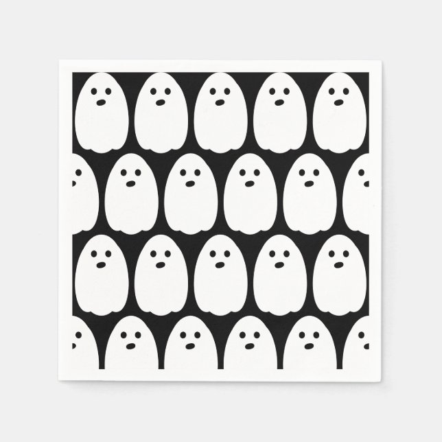 Halloween Cute Ghosts Party Napkin (Front)