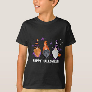 Halloween Cute Gnomes Pumpkin Cat Fall Pyjamas T-Shirt