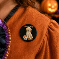 Halloween Cute Golden Retriever Mummy Tricks Black