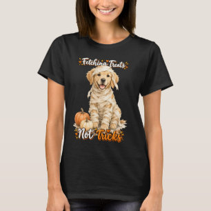 Halloween Cute Golden Retriever Mummy Tricks T-Shirt