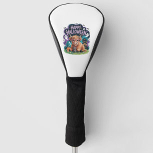 Halloween Cute Highland Cow (2) Golf Head Cover