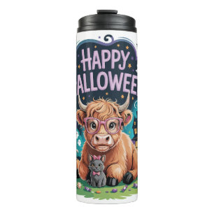 Halloween Cute Highland Cow (2) Thermal Tumbler