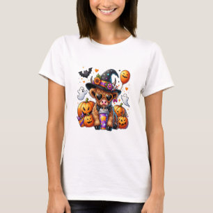 Halloween Cute Highland Cow T-Shirt