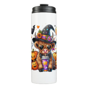 Halloween Cute Highland Cow Thermal Tumbler