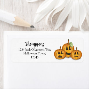 Halloween Cute Jack O'lanterns Return Address Label