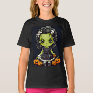 Halloween cute little frankenstein's bride T-Shirt