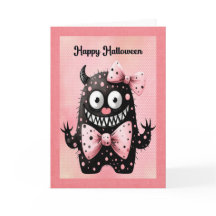 Halloween Cute Monster Card for Kids
