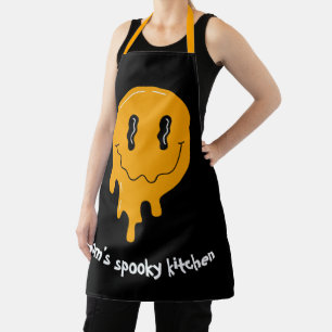 Halloween Cute Orange ghost ☜ Custom Apron