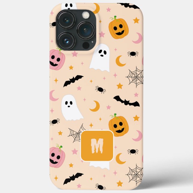 Halloween Cute Pattern Bat Ghost Spider Moon Fun Case-Mate iPhone Case (Back)