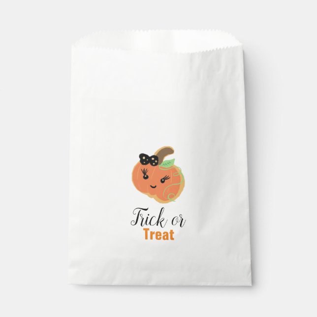 Halloween Cute Pumpkin Cookie Favour Bag (Front)