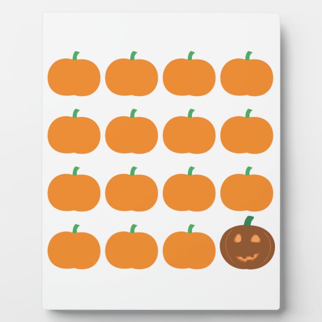 Halloween Cute Pumpkin Patch Plaque (Front)