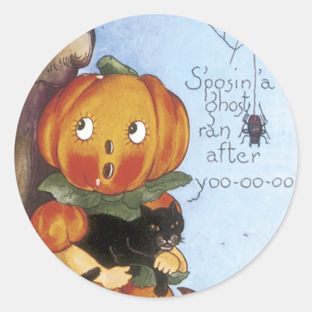 Halloween Cute Pumpkin Stickers - Trick or Treat's (Front)