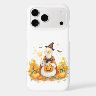 Halloween cute spooky fall pumpkins goose