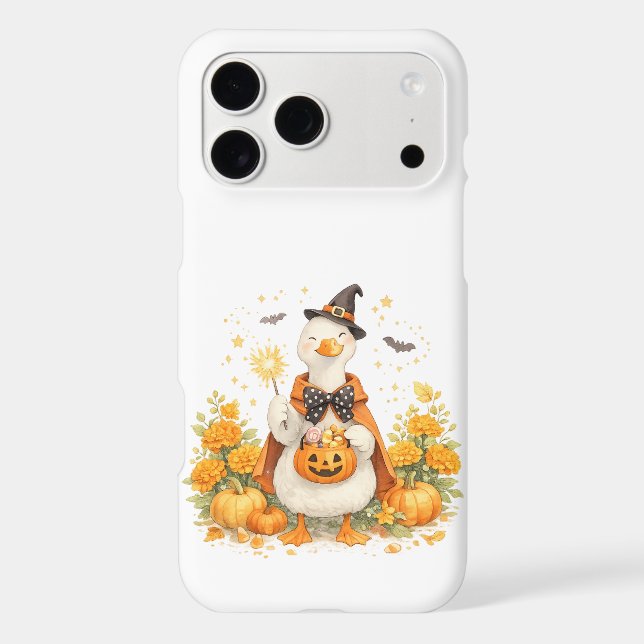 Halloween cute spooky fall pumpkins goose (Back)