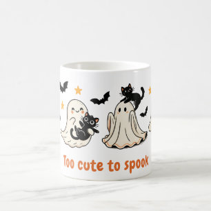 Halloween Cute Spooky Ghost Cat - Fall Gift Coffee Mug
