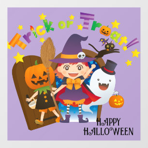 Halloween Cute Spooky Whimsical Witch Purple