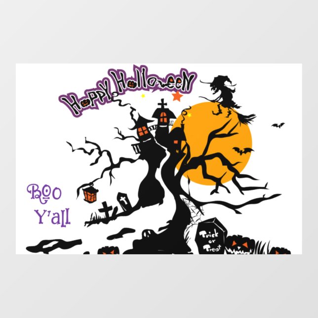 Halloween Cute Spooky Whimsical Witch White (Sheet)