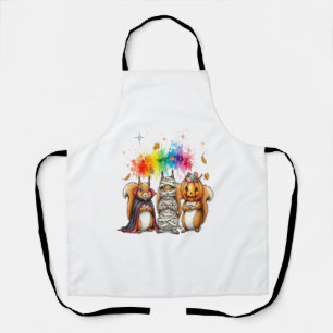 Halloween Cute Squirrels Costume Apron