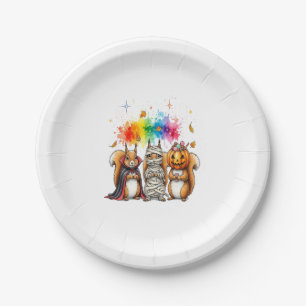 Halloween Cute Squirrels Costume Paper Plate