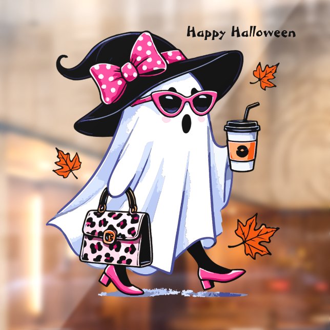 Halloween Cute Stylish Witch Ghost Coffee Cup (Sheet 2)