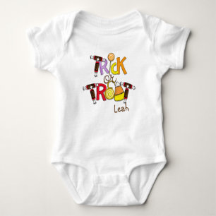 Halloween Cute Trick or Treat Candy Whimsical Baby Bodysuit