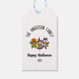 Halloween Cute Trick or Treat Personalised Name Gift Tags