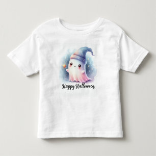 Halloween Cute Watercolor Ghost Toddler T-Shirt