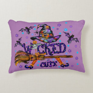 Halloween Cute Wicked Witch Decorative Cushion