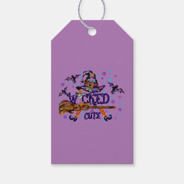 Halloween Cute Wicked Witch   Gift Tags (Front)