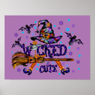 Halloween Cute Wicked Witch Poster