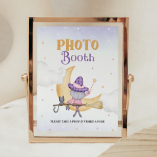 Halloween Cute Witch Birthday Photobooth Sign