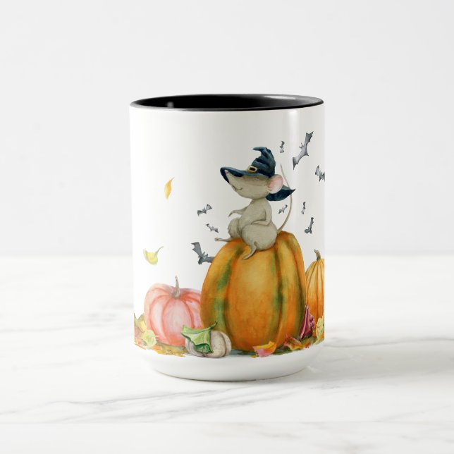 Halloween Cute Witch Mouse Mug (Center)