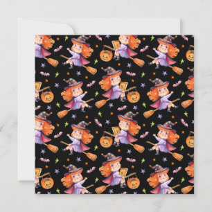 Halloween cute witch throw pillow