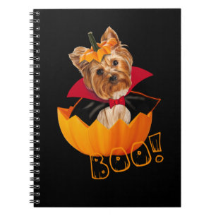 Halloween cute Yorkshire terrier dog pumpkin Notebook