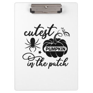 Halloween Cutest Pumpkin In The Patch Birthday Clipboard