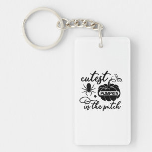 Halloween Cutest Pumpkin In The Patch Birthday Key Ring