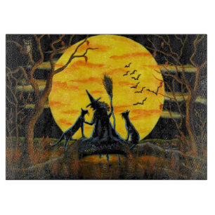 Halloween cutting board,Patience,Halloween Nears Cutting Board