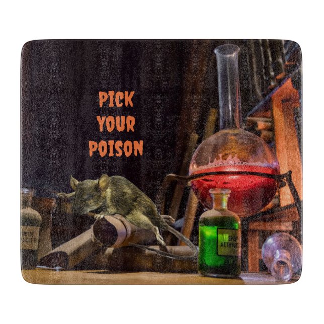 Halloween Cutting Board, Pick Your Poison Cutting Board (Front)