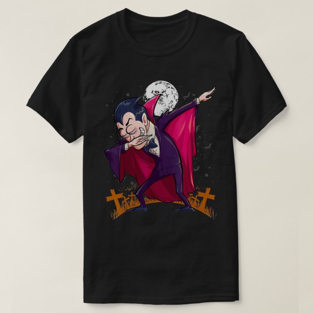 Halloween Dabbing Dracula Dab Vampire Funny Easy C T-Shirt (Design Front)
