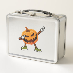 Halloween Dabbing Jack O Lantern Pumpkin Halloween Metal Lunch Box
