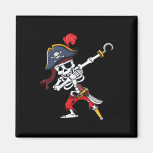 Halloween Dabbing Pirate Skeleton Fun Dab Boys Gir Magnet