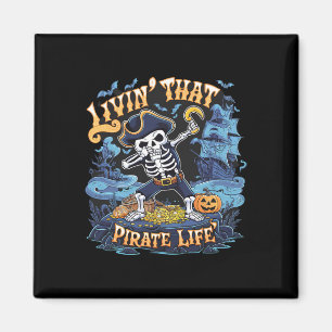 Halloween Dabbing Pirate Skeleton Simple Halloween Magnet