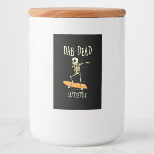 Halloween Dabbing Skatestyle Food Label