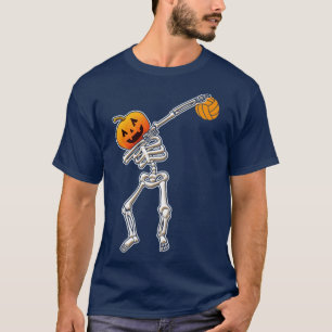 Halloween Dabbing Skeleton Volleyball T-Shirt