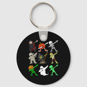 Halloween Dabbing Vampire Witch And Monsters Boys Key Ring