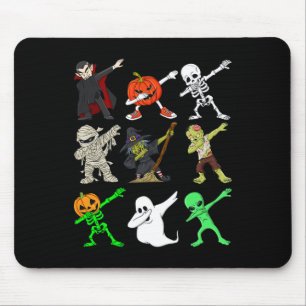 Halloween Dabbing Vampire Witch And Monsters Boys Mouse Pad