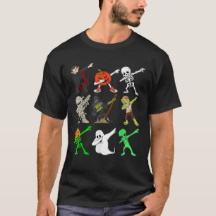 Halloween Dabbing Vampire Witch And Monsters Boys T-Shirt