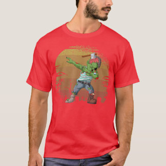 Halloween Dabbing Zombie Brain Funny Zombies Dab D T-Shirt