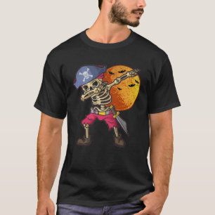 Halloween Dabbing Zombie Cool Skeleton Scary Pumpk T-Shirt